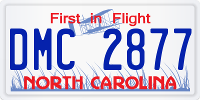 NC license plate DMC2877