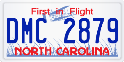 NC license plate DMC2879