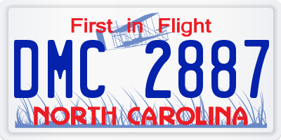 NC license plate DMC2887