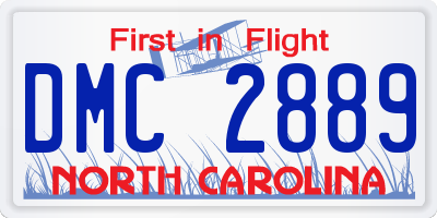 NC license plate DMC2889