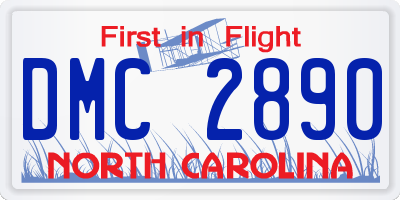 NC license plate DMC2890