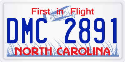 NC license plate DMC2891