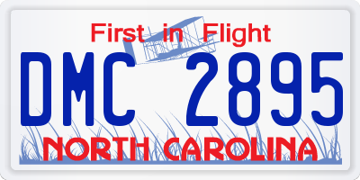 NC license plate DMC2895