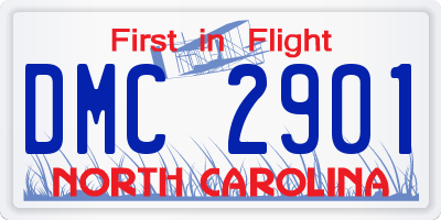 NC license plate DMC2901