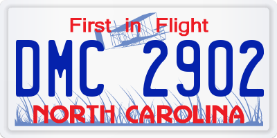 NC license plate DMC2902