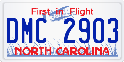 NC license plate DMC2903