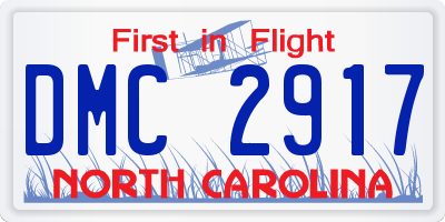 NC license plate DMC2917