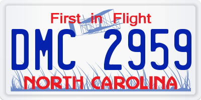 NC license plate DMC2959