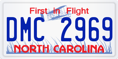 NC license plate DMC2969