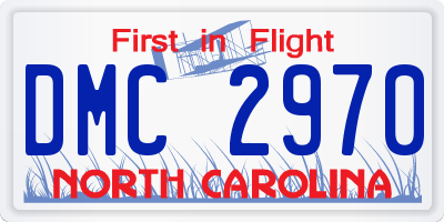 NC license plate DMC2970