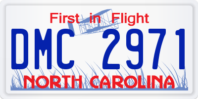 NC license plate DMC2971