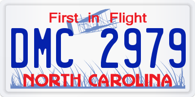 NC license plate DMC2979