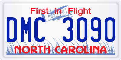 NC license plate DMC3090
