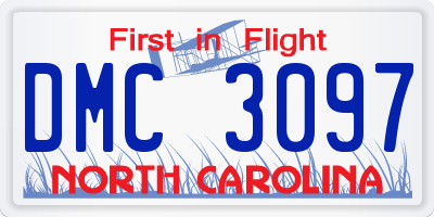 NC license plate DMC3097