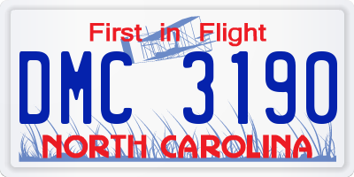 NC license plate DMC3190