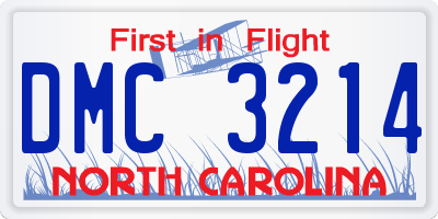 NC license plate DMC3214