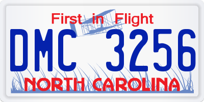 NC license plate DMC3256