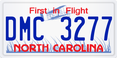NC license plate DMC3277