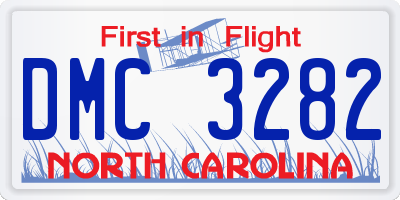 NC license plate DMC3282