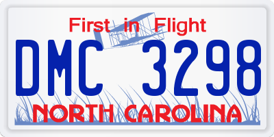 NC license plate DMC3298