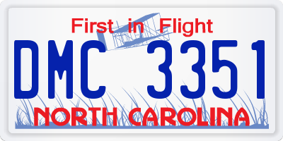 NC license plate DMC3351