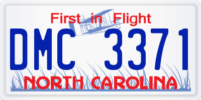 NC license plate DMC3371