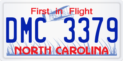 NC license plate DMC3379