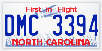 NC license plate DMC3394
