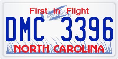 NC license plate DMC3396