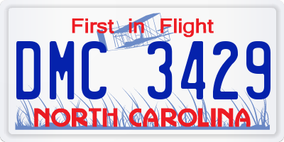 NC license plate DMC3429