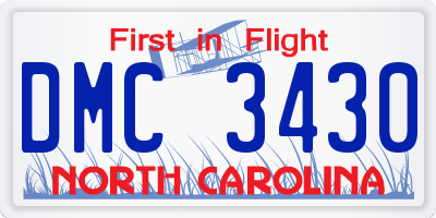 NC license plate DMC3430