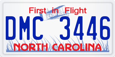 NC license plate DMC3446
