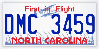NC license plate DMC3459