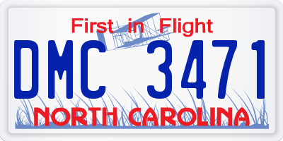 NC license plate DMC3471