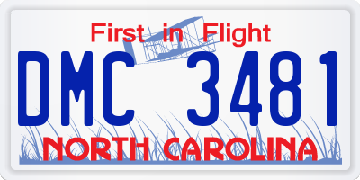 NC license plate DMC3481