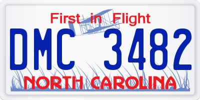 NC license plate DMC3482