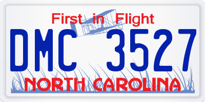 NC license plate DMC3527