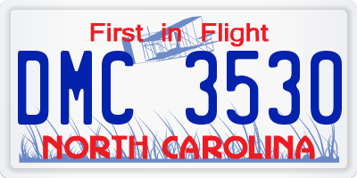 NC license plate DMC3530