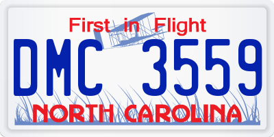 NC license plate DMC3559