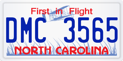 NC license plate DMC3565
