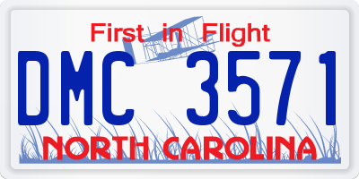 NC license plate DMC3571