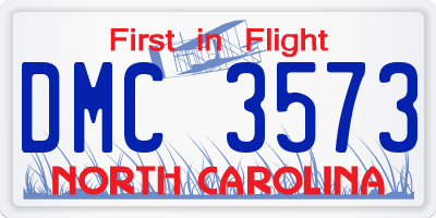 NC license plate DMC3573