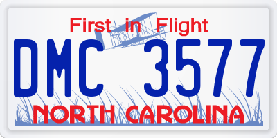 NC license plate DMC3577