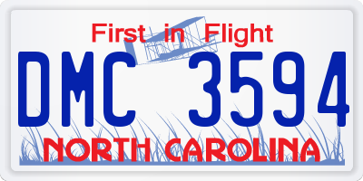 NC license plate DMC3594