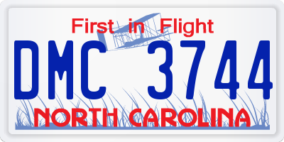 NC license plate DMC3744