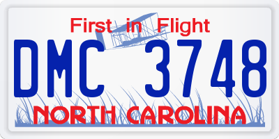 NC license plate DMC3748