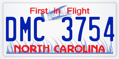 NC license plate DMC3754