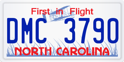NC license plate DMC3790