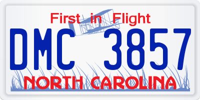 NC license plate DMC3857