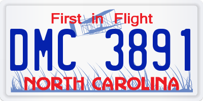 NC license plate DMC3891